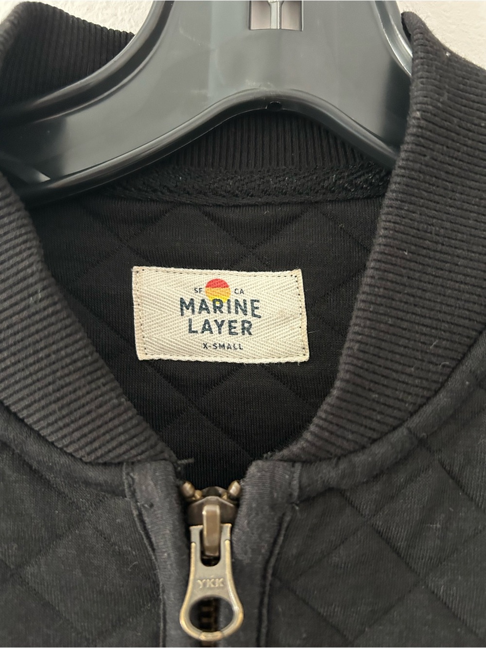 Marine Layer Black Corbet Quilted Bomber Jacket Women’s Size Extra Small - Picture 5 of 7